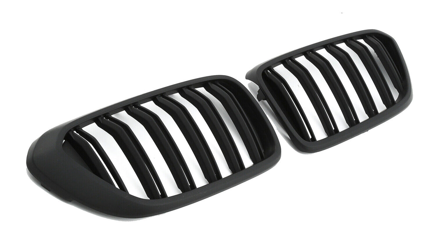 ADATTO A BMW SERIE 6 G32 GRAND TURISMO SPORT GRILL DOPPIO PONTE NERO OPACO