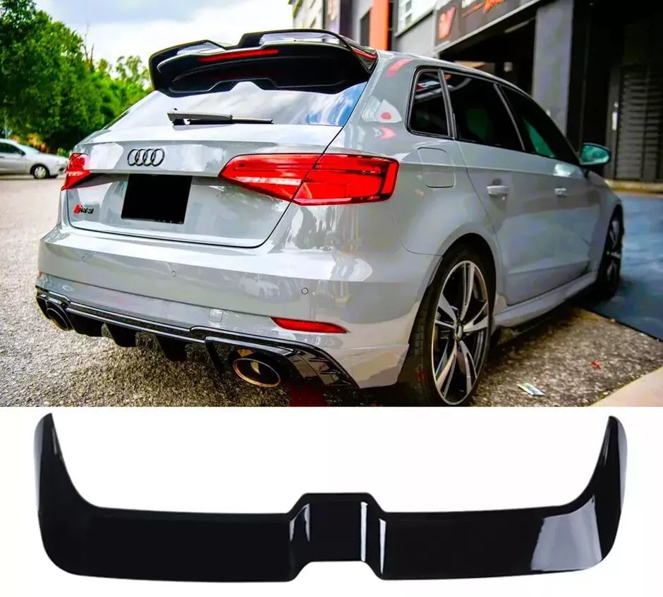 Spoiler per Audi A3 S3 RS3 8V Sportback 5 Door 2013-2020 - sline s3 rs3 - nero lucido