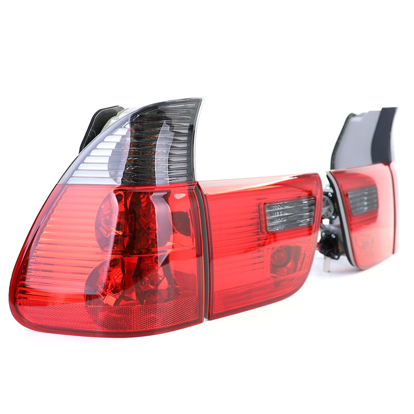 Fanali posteriori in vetro trasparente rosso nero fumè aftermarket compatibile con BMW X5 E53 99-03