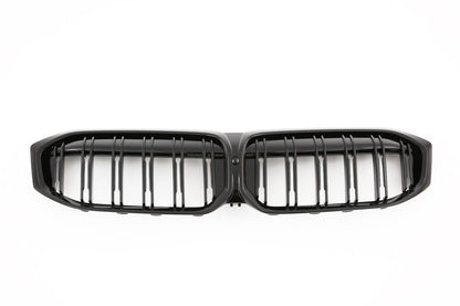 ADATTO PER BMW SERIE 3 G20 G21 LCI GRIGLIA DOPPIA BARRA NERO LUCIDO