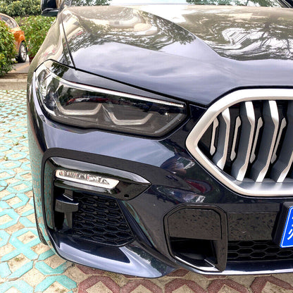 Per BMW X5 G05 e X6 G06 mascherine fari aspetto cattivo nero lucido