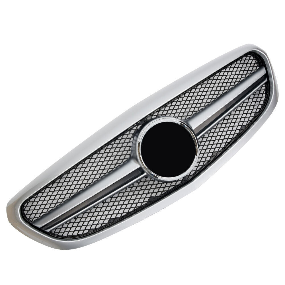 Griglia sportiva per Mercedes W205 CLASSIC C 2014-2018 C63 AMG LOOK SILVER