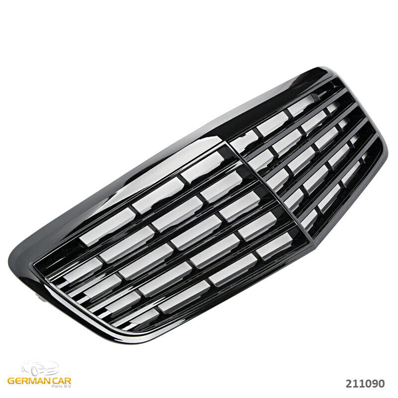 Sports grille for Mercedes W211 S211 E 2006-2009 glossy black AMG LOOK