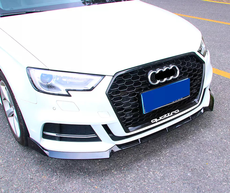 🤍Glossy black splitter suitable for Audi A3 S3 S Line 8V 17-20🤍 