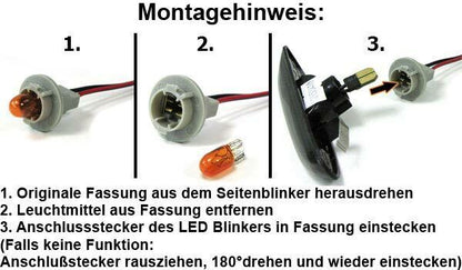 Indicatore di direzione laterale a LED fumè nero per mini R55 R55N R56 R56N R57