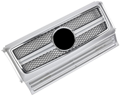 Griglia adatta per Mercedes W463 Classe G 1990-2018 Argento + cromo