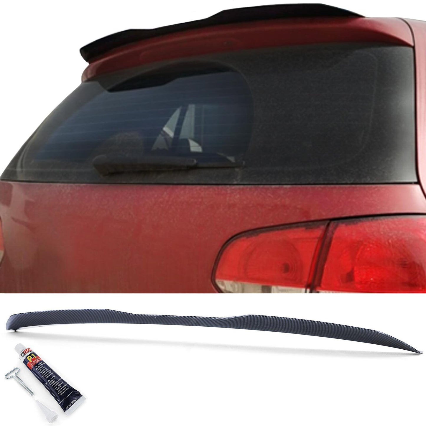 Spoiler posteriore RS spoiler tetto carbon look per VW Golf 6 7 GTI GTD R 09-20