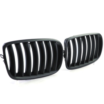 Griglia del radiatore sportiva Performance nera opaca aftermarket compatibile con BMW X5 E70 X6 E71 06-13