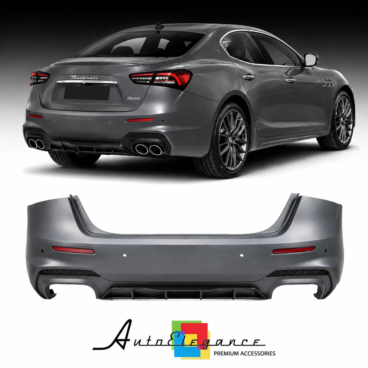 PARAURTI POSTERIORE MASERATI GHIBLI 14- LOOK TROFEO