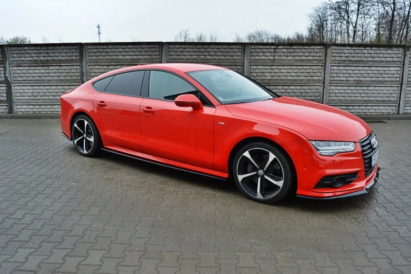 💕 Sotto minigonne  adatto per   Audi A7 S Line Facelift  nero lucido 💕
