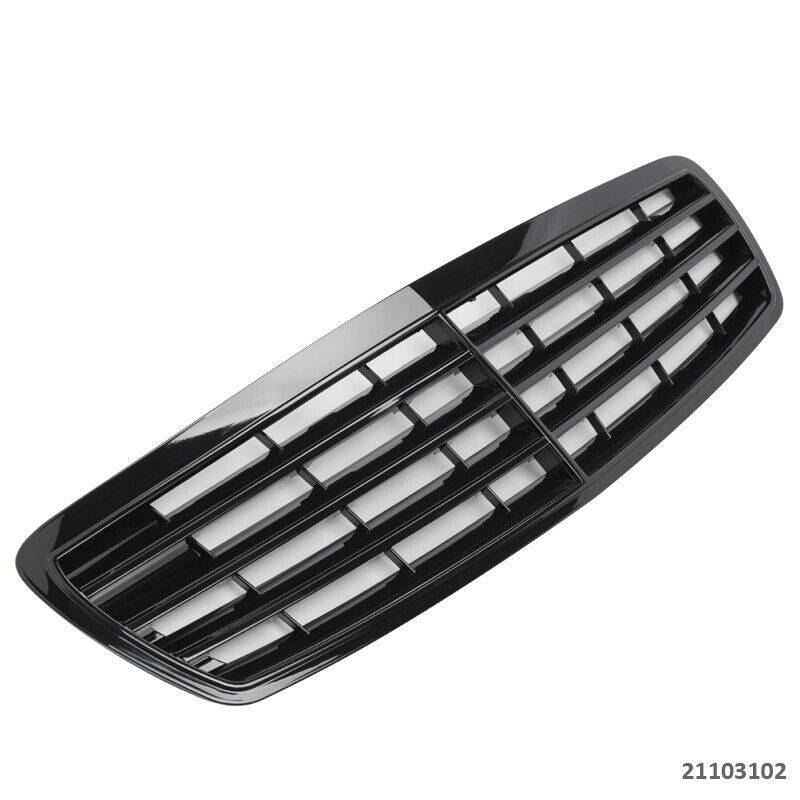 Sports grille for Mercedes W211 S211 E 2002-2006 glossy black AMG LOOK 