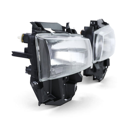 Pair of H4 Black Smoke Headlights for VW Bus T4 Caravelle Multivan 96-03 