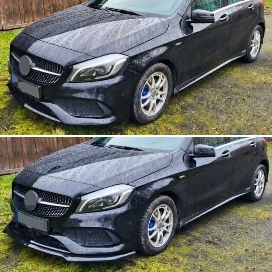 Labbro anteriore spoiler adatto per Mercedes W176 AMG LINE A45 SOLO NERO