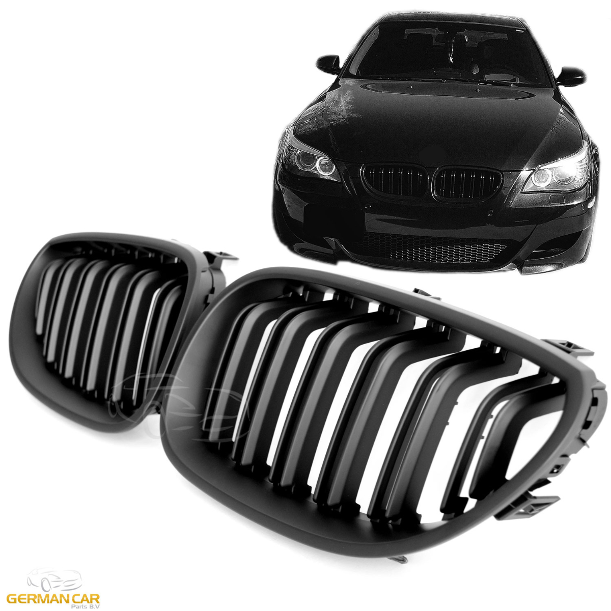 GRILLE FOR BMW 5 SERIES E60 E61 SPORT MATT BLACK 