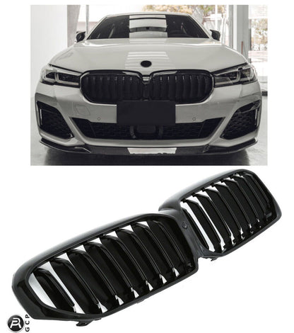 ADATTO PER BMW SERIE 5 G30 G31 LCI SPORT GRIGLIA RADIATORE NERO LUCIDO AUTOELEGANCERICAMBI
