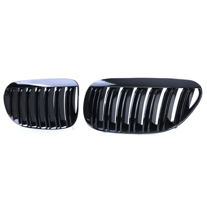 Griglia radiatore sportiva doppia barra lucida adatta per BMW Serie 6 E63 E64