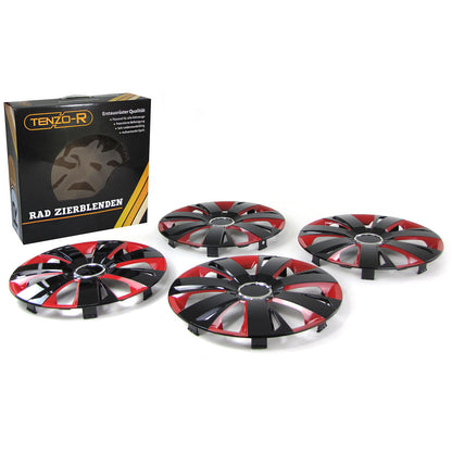 Copricerchi Tenzo-R XI per cerchi in acciaio 15"" nero rosso