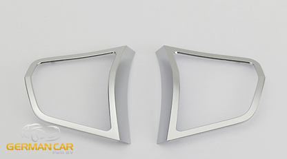 For BMW 5 Series F10 F11 Steering Wheel Panel Frame Chrome Matte
