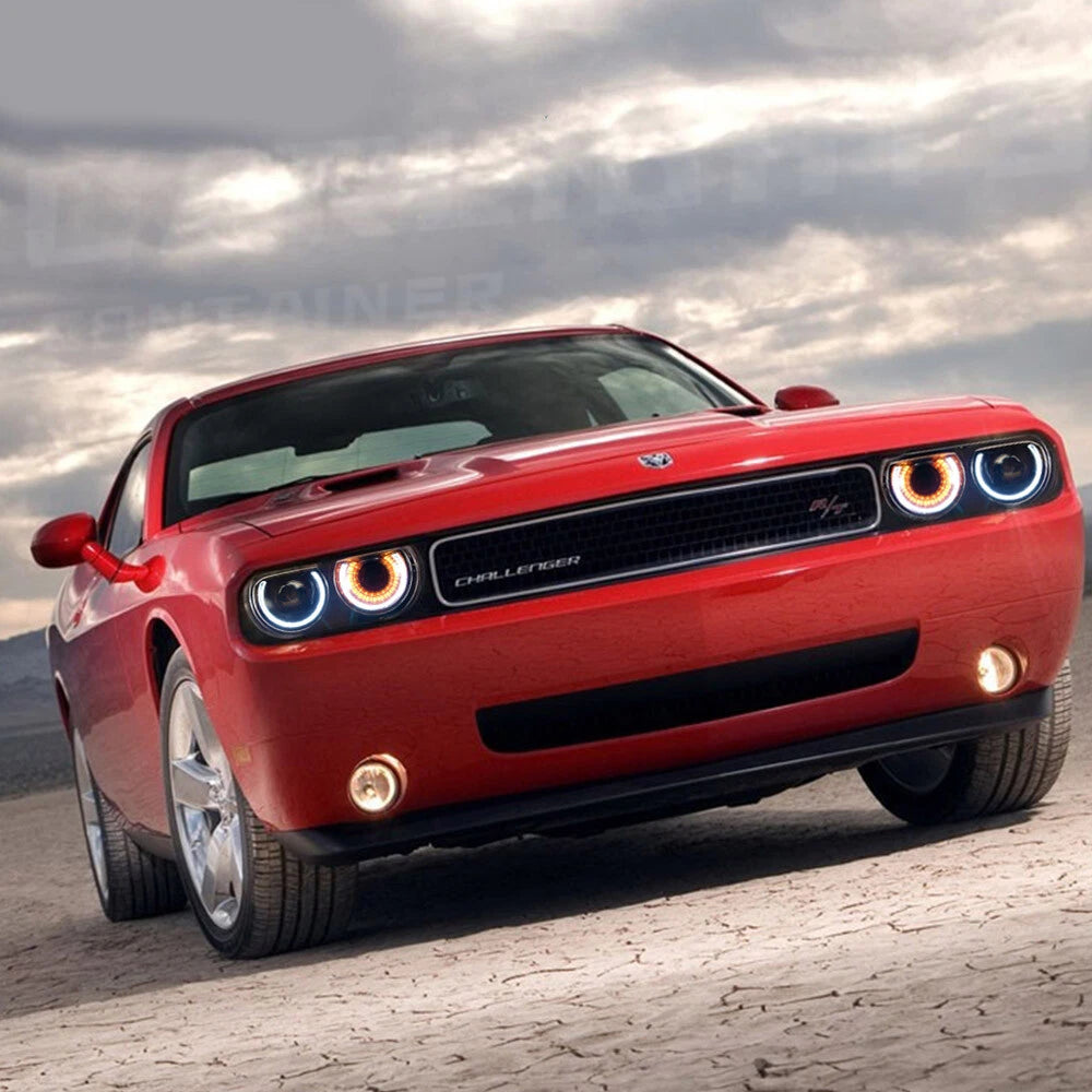 ⭐ART.2948 Fari Anteriori a LED + Lampadina D2S con Sequenziale Dodge Challenger⭐