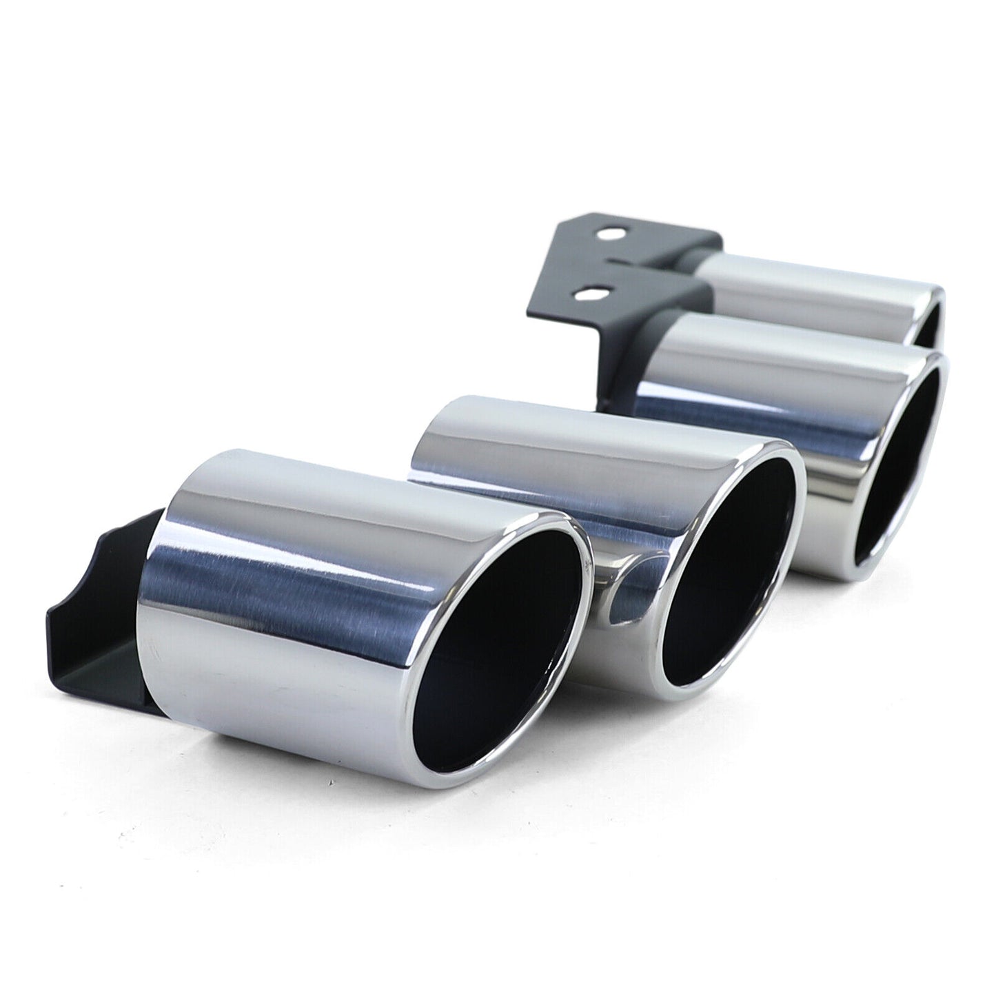 Terminali di scarico duplex 4 copritubi in acciaio inox aftermarket compatibile con Audi A4 2.0 B9 da 15