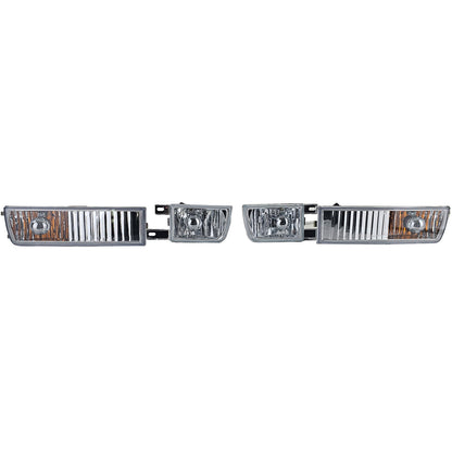 Set fendinebbia in vetro trasparente con frecce compatibile per VW Golf 3 91-98