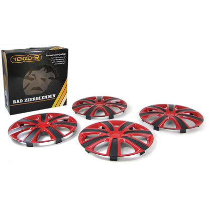 Copricerchi Tenzo-R IX per cerchi in acciaio 15"" rosso carbon