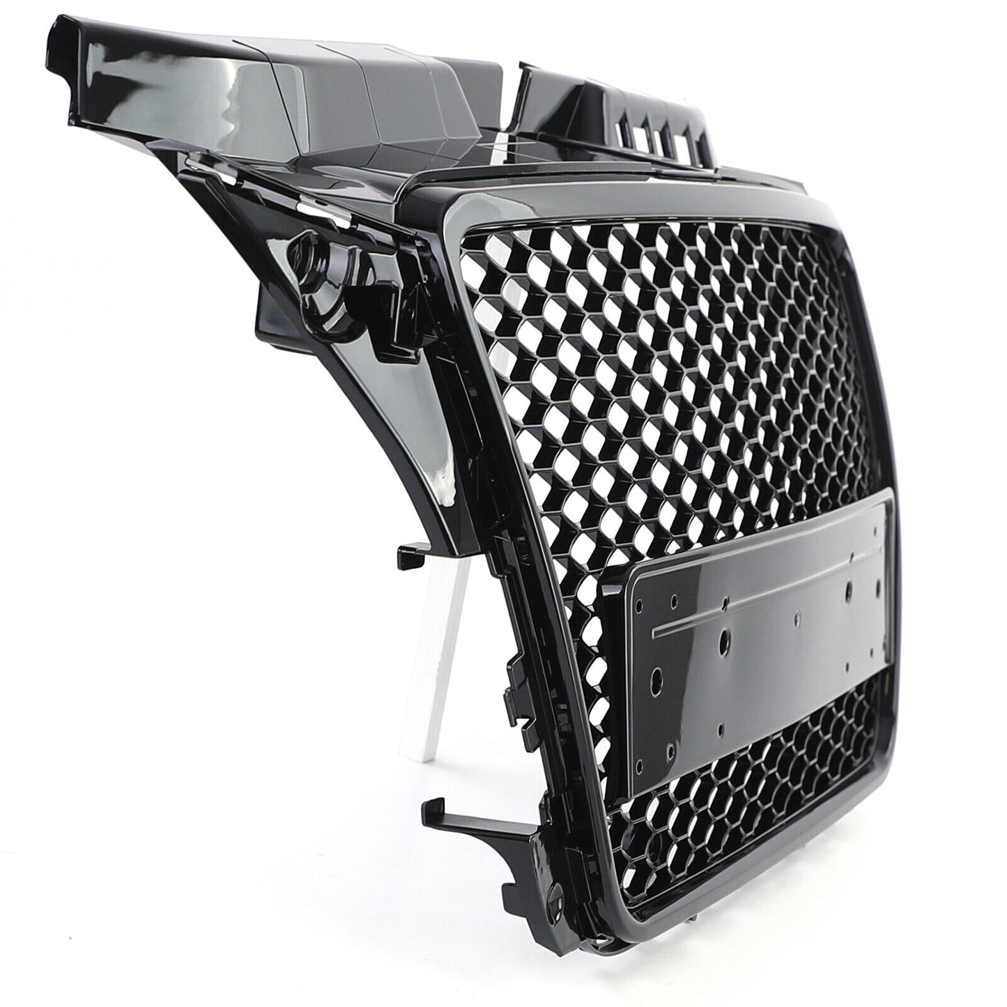 Griglia sportiva a nido d'ape nera lucida senza emblema aftermarket compatibile con Audi A3 8P 08-13