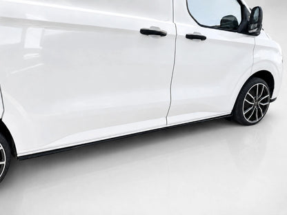 👉Gonne Laterali per Ford Transit Custom L1 MK2 VW T7 Sottoporta Nero Lucido👈