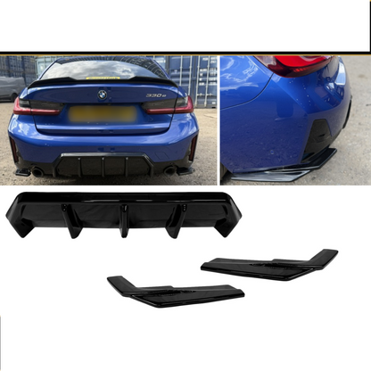 💕Bodykit  adatto per BMW SERIE 3 G20 LCI M-SPORT  nero  lucido💕