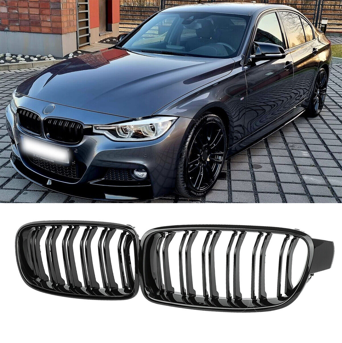 Double gangway kidney grille suitable for BMW 3 Series F30 F31 sedan Touring 