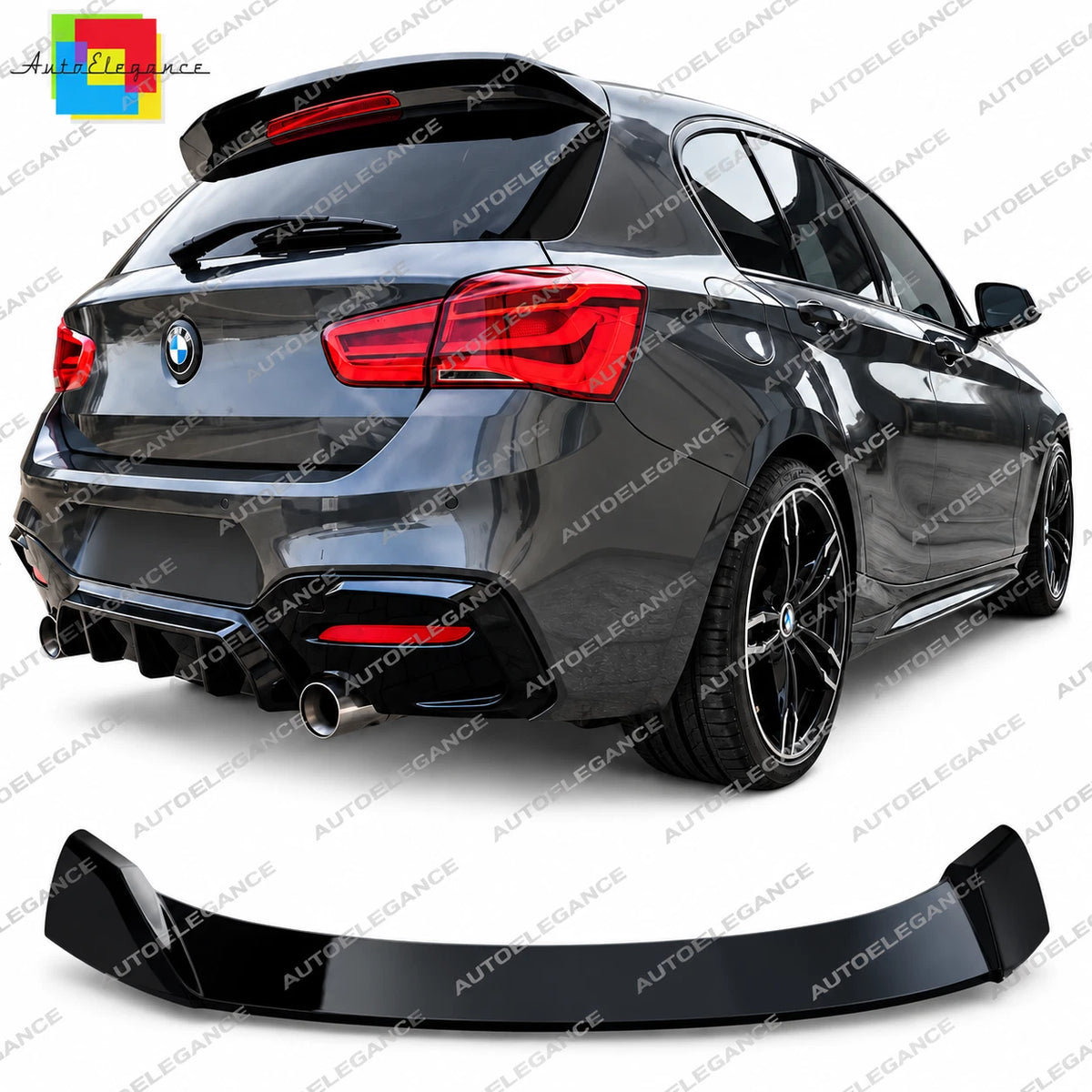 💕SPOILER POSTERIORE ADATTO PER BMW SERIE 1 F20 F21 11-19 M SPORT NERO LUCIDO💕