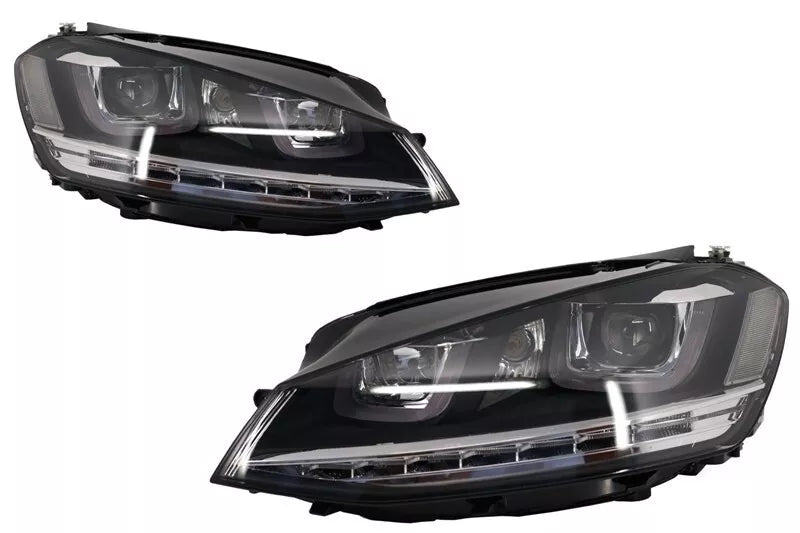 ⭐Fari 3D LED Flowing Dynamic per VW Golf 7 VII 12-17 Griglia R-line Look⭐
