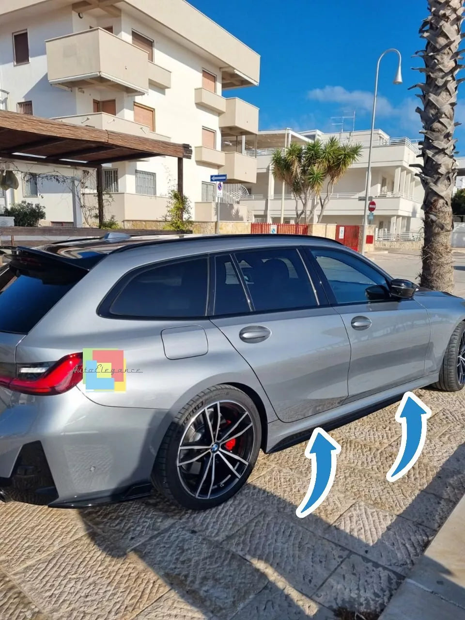 🔥0240🔥SOTTO MINIGONNE ADATTE PER BMW SERIE 3 G20 NERO LUCIDO ABS🔥🔥