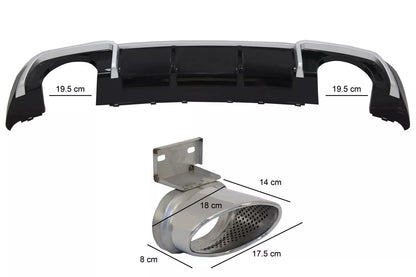 😍Diffusore Scarico per Audi A3 8V Sline Facelift 16-19 RS3 Look Sport😍