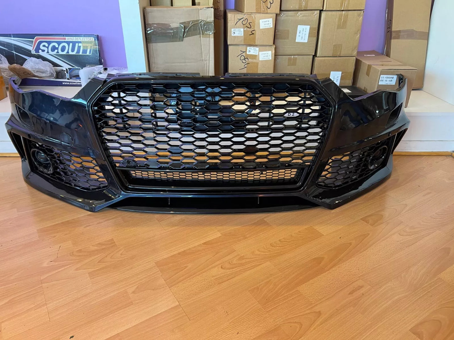 1339 PARAURTI ANTERIORE ADATTO PER AUDI A6 C7 4G 2011-2015 LOOK RS6 CON GRIGLIA