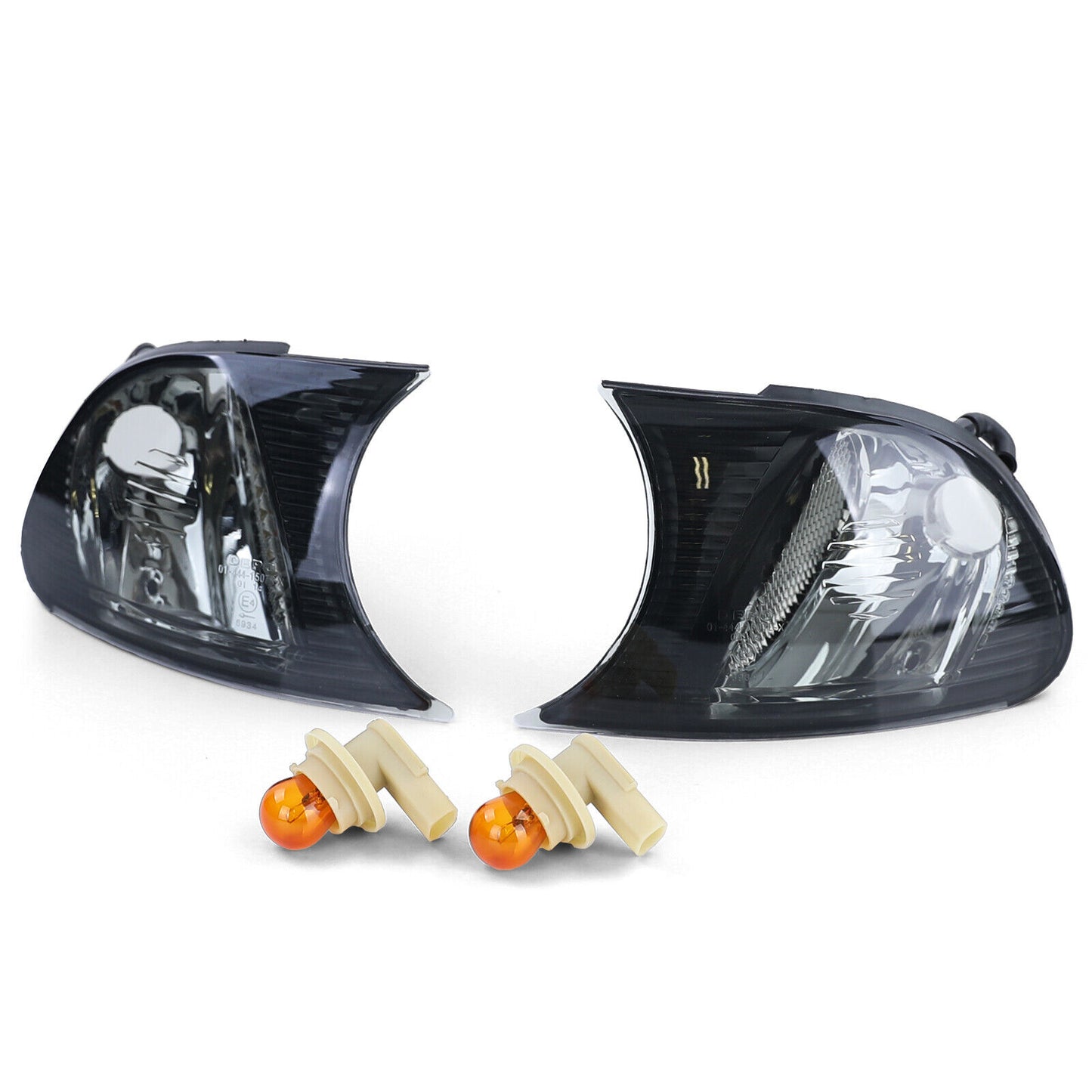 Indicatore di direzione in vetro trasparente fumè adatto per BMW Serie 3 01-03