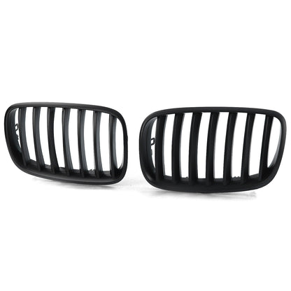 Griglia del radiatore sportiva Performance nera opaca aftermarket compatibile con BMW X5 E70 X6 E71 06-13