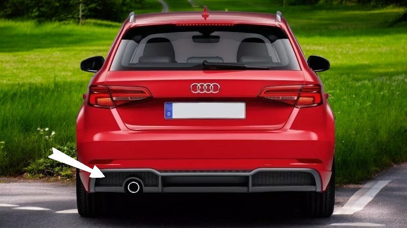😍Diffusore Scarico per Audi A3 8V Sline Facelift 16-19 RS3 Look Sport😍