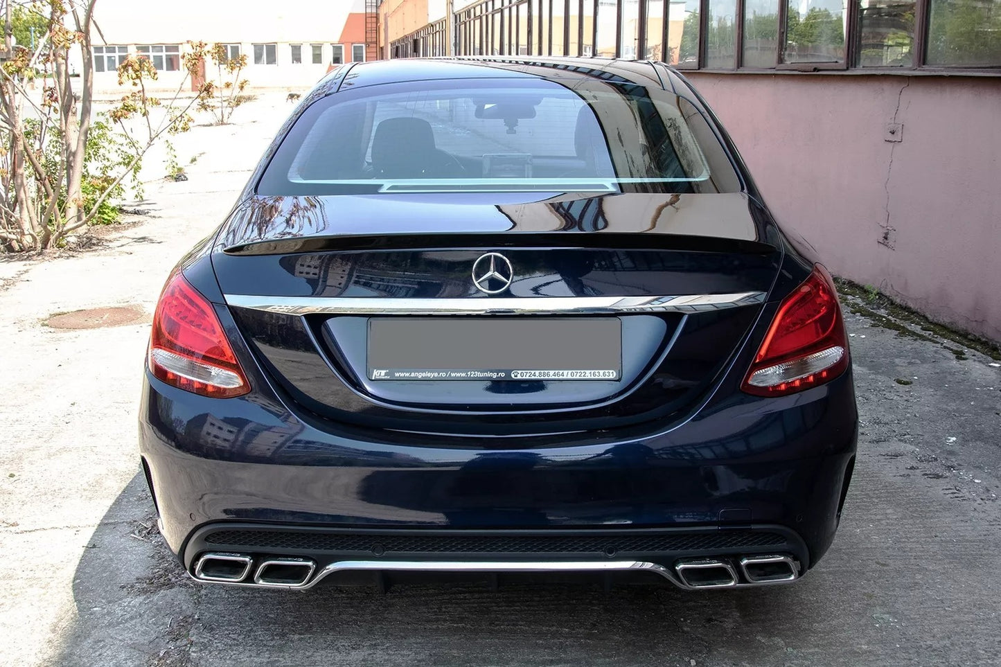 😍Spoiler per bagagliaio per Mercedes Classe C W205 14-18 Design Nero Lucido😍