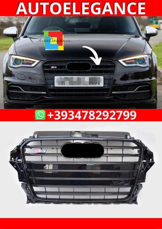 💕Griglia Audi A3 8V1 S3 13-16 Nero Lucido💕