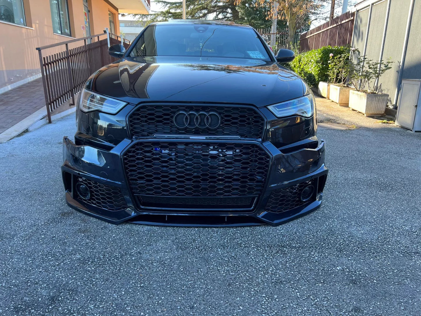 1339 PARAURTI ANTERIORE ADATTO PER AUDI A6 C7 4G 2011-2015 LOOK RS6 CON GRIGLIA