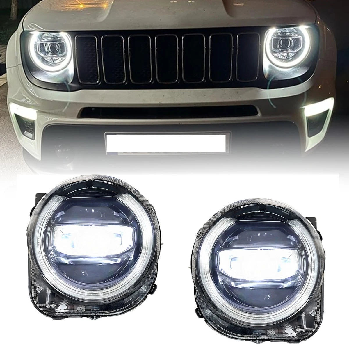 🔥Gruppo Fari LED Plug&Play “Stella Su Bule” – Jeep Renegade 2014–2022🔥