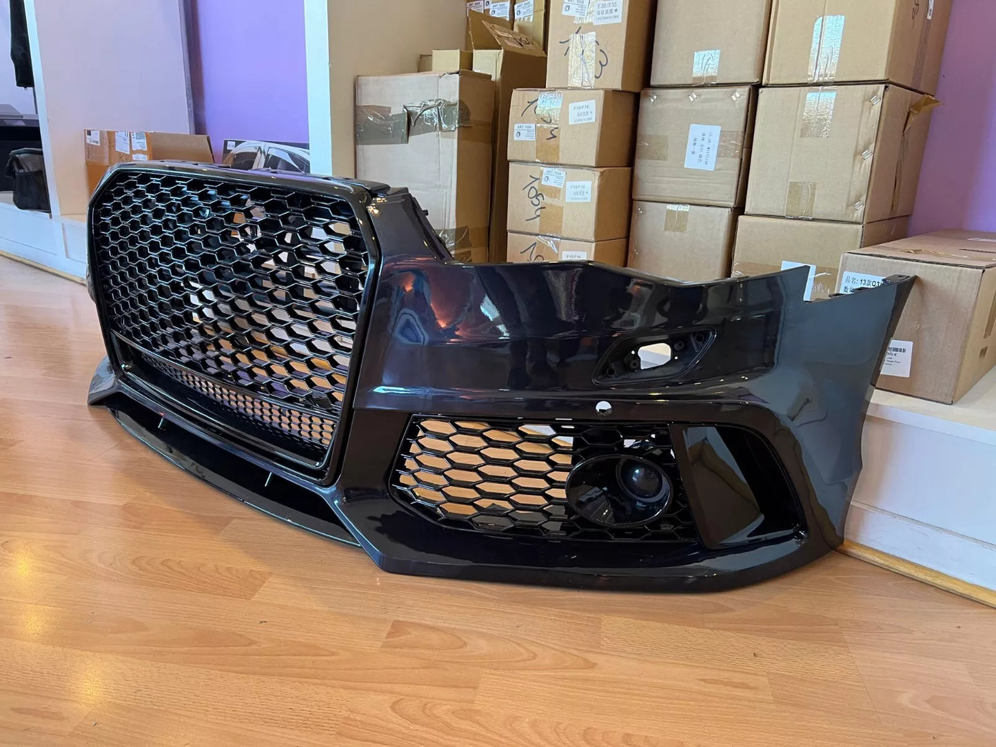 1339 PARAURTI ANTERIORE ADATTO PER AUDI A6 C7 4G 2011-2015 LOOK RS6 CON GRIGLIA