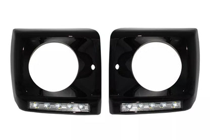 ✨Cover per Mercedes G W463 89-12 LED DRL Chrome G65 Look Nero✨