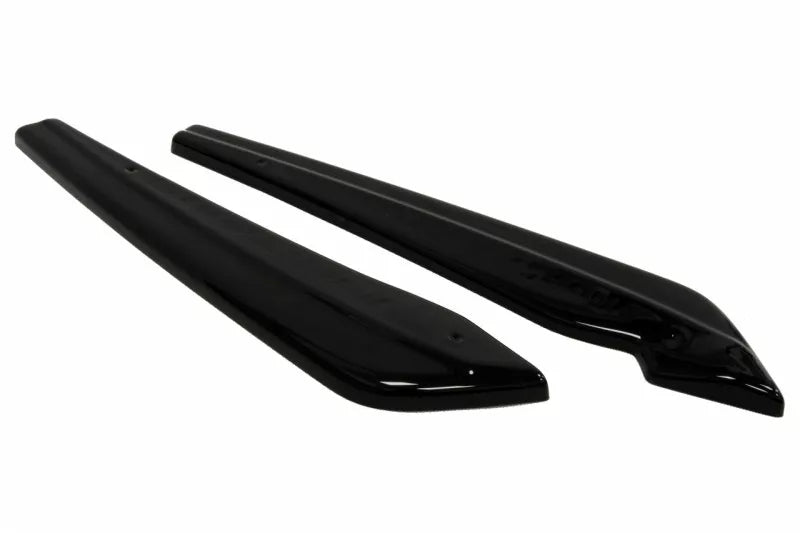 ✨SPLITTER Laterali Posteriori Nero Lucido ABS per Audi A6 C7 S-Line Avant 11-14✨