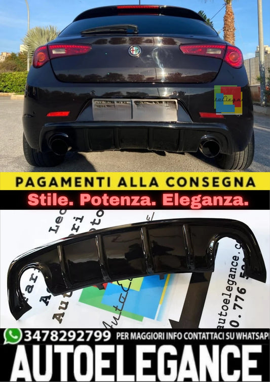 ⭐DIFFUSORE ADATTO PER ALFA ROMEO GIULIETTA NERO LUCIDO ⭐