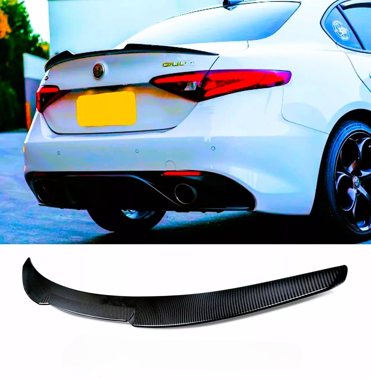😎Carbon Fiber Rear Spoiler Fit For Alfa Romeo Giulia 952😎