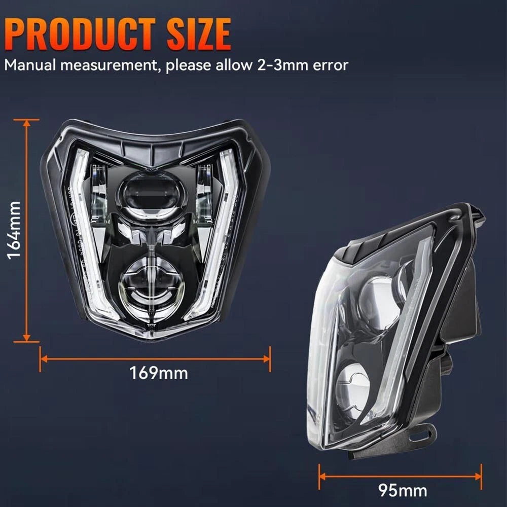 🔥Faro LED E24 Plug&Play – KTM EXC / XC-W 250–350 (2017–2021)🔥