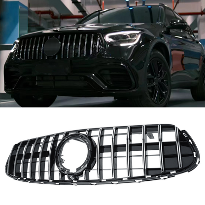 Griglia GT Panamericana adatta per Mercedes Classe GLC X253 dal 19 argento nero