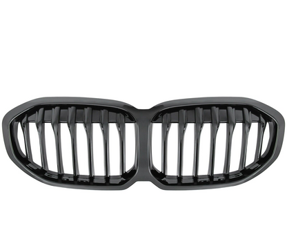 RADIATOR GRILLE KIDNEY GRILLE GLOSS BLACK SINGLE BRIDGE FOR BMW 1 SERIES F40 5